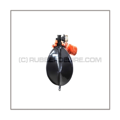 Rebreathing bag RB-W4 with angled gasmaskthread-port, breathingreduction-adaptor and 4 litre volume